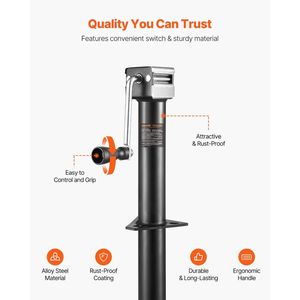 5000 Lbs 15 pouces Voyage un cadre Remorque Tongue Jack Boulonné Crics de voiture pour remorques 5000 Lbs 15 pouces Voyage - Product Image 4