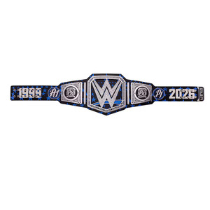 AJ Styles 10th Anniversary Signatures Series Championship Wrestling Leather Title Belt 50 Inches Zinc Metal Plates - Product Image 6