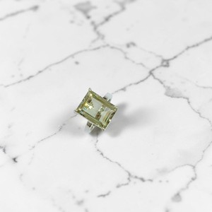Bague en argent facettée avec améthyste verte, qualité supérieure, argent 925 estampillé, pierres précieuses taillées, prix de gros - Product Image 2