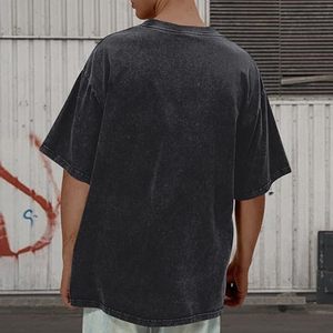 Oversized <b>Tshirts</b> for Men Graphic Vintage Tees Y2k Acid Wash Streetwear Shirts Hip Hop Shirt Tops - Product Image 5