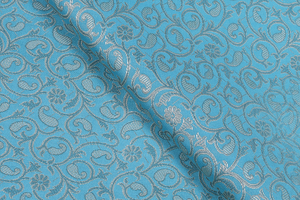 Tissu en brocart floral élégant pour la confection de robes de créateurs, vêtements ethniques, artisanat et décoration intérieure - Product Image 4