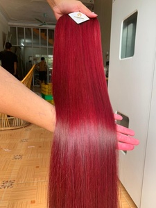 CDYHAIRVN Silky Bone Straight Red Color Hair Weft 100% Vietnamese Human Hair Double Drawn Smooth Shiny No <b>Tangle</b> No Shedding - Product Image 3