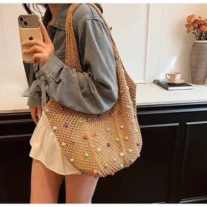 Bolso Tote de Cuero Genuino Tejido a Mano, Bolso de Compras de Moda para Mujer, Bolso de Hombro de Gran Capacidad, Diseño de Lujo, Tipo Cesta - Product Image 1