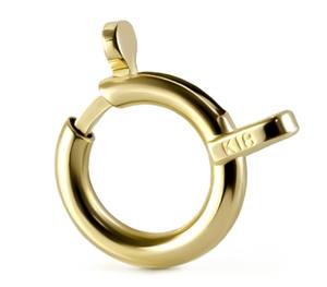 Anillo de resorte japonés de oro macizo de 18k, accesorios de joyería Au750, cierre de resorte, cierre de langosta, sin chapar - Product Image 2