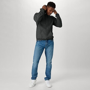 Sudadera con Capucha para Hombre, Corte Regular, Informal, Tejida, 100% Algodón, Felpa Francesa, Color Sólido, Ropa de Otoño, Sudaderas con Capucha para Hombre - Product Image 3