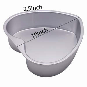 Heart Cake Baking Mold Aluminium 10 Inch Cake Pan Heart Shape Baking Tray Oven Safe <b>Bakeware</b> Dessert Mold Durable - Product Image 2