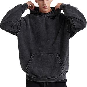 Fabricante 100% algodón francés Terry Vintage Sudadera con capucha personalizar mejor calidad desgastado ácido lavado Sudadera con capucha para hombres 2026 - Product Image 1