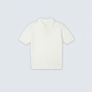 CRAZIGOODS Camiseta Polo de Punto Acrílico 100% con Diseño Antiarrugas, Estilo Vietnamita, Cuello Redondo, Tejido de Punto Trenzado, Casual, ODM y OEM, Nueva Colección - Product Image 6