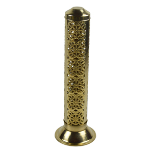 Porte-encens en laiton brillant pour la décoration intérieure, brûleur d'encens en laiton pour la maison, design pour bâtonnets d'encens aux parfums naturels - Product Image 1