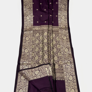 Sari en soie brodée exclusif, vente en gros, tissage métallique Zari, vêtements ethniques indiens, tenue de mariée de luxe, vêtements de fête, directement du fabricant - Product Image 1