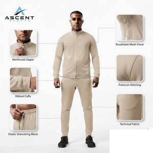 Men Sports Tracksuit Full Zip Jacket Jogger Set <b>Athletic</b> Gym Wear Custom Logo OEM ODM Wholesale Manufacturer - Product Image 6