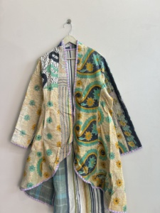 Wholesale Lot Of Vintage Handmade <b>Kantha</b> Reversible Coat Bohemian Long <b>Jacket</b> - Product Image 3
