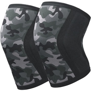 Genouillère unisexe respirante avec panneau camouflage, design à enfiler, pour la protection sportive et la remise en forme - Product Image 4