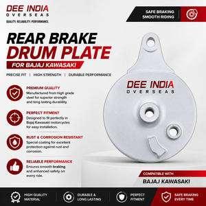 Motorcycle Rear Brake Drum <b>Plate</b> for Bajaj Kawasaki | Brake Hub Assembly <b>Plate</b> - Product Image 3