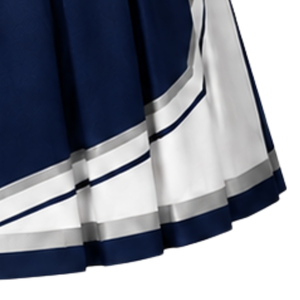 <b>Navy</b> Pleated Cheerleading <b>Skirt</b> with Yellow White Stripe Trim Athletic Performance Uniform <b>Skirt</b> <b>for</b> Women and Girls Team Wear - Product Image 6