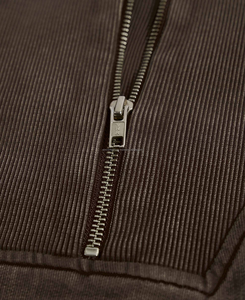 Sweat-shirt en laine délavée pour femme, col montant, haute qualité, personnalisable, motif uni brodé, printemps/hiver - Product Image 4