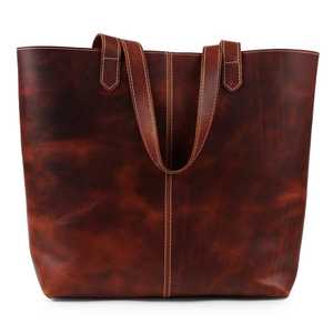 Bolsos de Mano de Cuero Genuino Hechos a Mano, Multifuncionales, de Gran Capacidad, con Cierre, Tipo Tote, de Hombro, Modelo LTB-0213 - Product Image 1