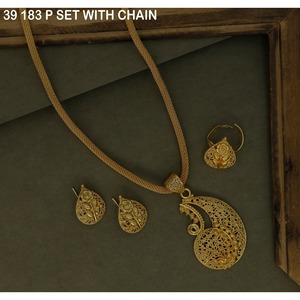 สร้อยคอจี้แฟชั่น สร้อยคอชุบทองสำหรับผู้หญิง เครื่องประดับงานแต่งงาน ต่างหูหรูหรา ชุดเครื่องประดับสร้อยคอสำหรับผู้หญิง - Product Image 5