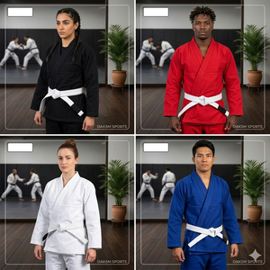 OAKSM SPORTS Kimono de Karate Negro para Mujer, Cinturón Blanco, Corte Regular, 100% Algodón Transpirable, Uniforme de Artes Marciales para Adultos - Product Image 5