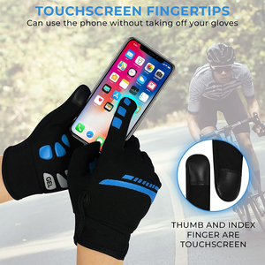 Gants de cyclisme pour hommes et femmes, à doigts entiers, antidérapants, compatibles avec les écrans tactiles, respirants, pour VTT, escalade à vélo - Product Image 4