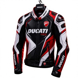 Men’s Rucati Cowhide Leather <b>Racing</b> <b>Jacket</b>/Chaqueta MotoCP Style CE Level 2 Armor Motorcycle Track Riding Protective Gear CE - Product Image 2