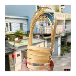 ที่จับแก้วน้ำทำจากไม้ไผ่ธรรมชาติ ทำด้วยมือ ใช้ซ้ำได้ เป็นมิตรกับสิ่งแวดล้อม อุปกรณ์เสริมสำหรับเครื่องดื่ม - Product Image 3