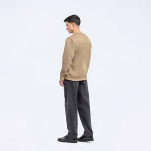 Sudadera con logotipo personalizado al por mayor para hombre, sudadera de cuello redondo de algodón suave de alta calidad para hombre, transpirable - Product Image 3