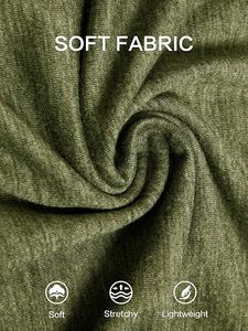 Men's Olive Green <b>Raglan</b> Sleeve T-Shirt Regular Fit Cotton Casual O-Neck Solid Color Jersey Breathable <b>Top</b> - Product Image 5