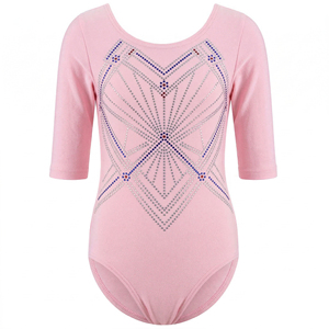 Nuevo Diseño de Leotardos de Animadoras de Manga Corta para Niñas, Personalizados para Entrenamiento de Baile, Servicio OEM, Poliéster de Alta Calidad - Product Image 5