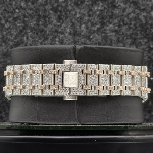 Reloj de Lujo de Acero Inoxidable con Cristales de Moissanita y Zafiro, Estilo Hip Hop Mecánico, Brillante y de Diseño Exclusivo - Product Image 4