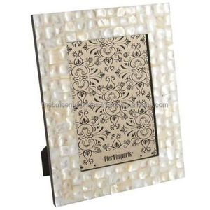 Moonlit Mother of Pearl <b>Frame</b> Wood And Mother Of Pearl Zig Zag <b>Photo</b> <b>Frame</b> For Modern Home Decor - Product Image 5