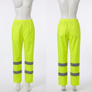 Men's <b>Black</b> Reflective <b>Work</b> <b>Pants</b> GSM Premium Poly Cotton Twill Cargo Safety Trousers Custom Embroidery Logo Women <b>Work</b> <b>Pants</b> - Product Image 2