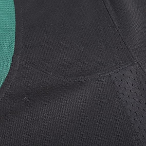 Maillot de football noir à col rond et manches courtes pour homme, respirant, en maille, grande taille, coupe classique, hiver/été, couleur unie, vente en gros - Product Image 6