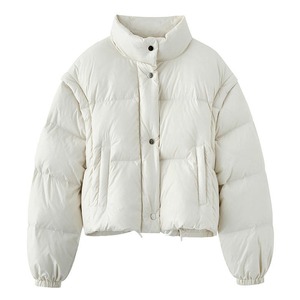 Veste matelassée noire de haute qualité pour femmes, style personnalisé en usine, nouvelle collection, hiver, extérieur, imperméable, fermeture éclair, rembourrée - Product Image 1