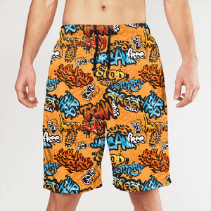 Shorts de Baño para Hombre con Estampado, Secado Rápido, Casuales, con Cordón en la Cintura, de Longitud Media - Product Image 3