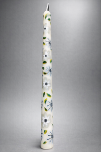 Bougie conique élégante faite à la main, qualité supérieure, en paraffine et cire de soja, parfum lavande, combustion sans fumée, pour décoration de Noël - Product Image 4