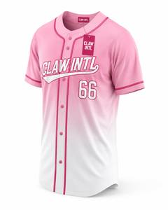 Claw <span class=keywords><strong>Intl</strong></span> 66 Farbverlauf Rosa-Weiß Kurzarm-Pullover Trikot Unisex Sommer-Sportoberteil - Product Image 2