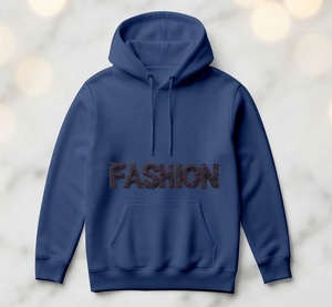 เสื้อฮู้ดดี้คุณภาพพรีเมียมระดับมืออาชีพ สีน้ำเงินเข้ม ดีไซน์ยั่งยืน พร้อมป้ายปักโลโก้เชนิลล์แบบกำหนดเอง คุณภาพเยี่ยม ยอดขายดีอันดับหนึ่ง - Product Image 1