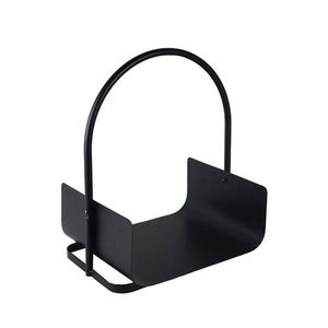 Moderno Porta Legna Portatile in Ferro Nero per Uso Domestico con Combustibile a Legna - Product Image 2