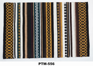 Alfombra de Lana a Rayas, Rectangular, Estilo Bohemio, Tejido Plano, Antideslizante, para Sala de Estar, PTM-556 - Product Image 3