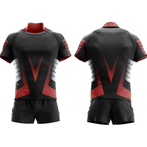 Ensemble de maillot de football pour homme, rouge, gris, noir, à blocs de couleur, manches courtes, respirant, coupe athlétique, pour toutes les saisons, vêtements de sport - Product Image 4