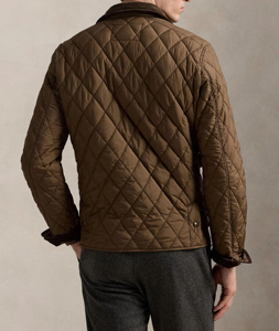 Veste parka matelassée pour homme, couleur unie, coupe classique, col rabattu, fermeture boutonnée, vêtement d'extérieur décontracté, épaisseur standard, polyester - Product Image 3