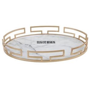 Bandeja de servicio de mármol de diseño tradicional de calidad superior Plato de servicio decorativo Artículos de hotel y restaurante Bandeja de servicio de mármol - Product Image 3