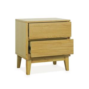OEM/ODM Eco-Friendly Modern Wooden <b>Bedside</b> Table with 2 Drawers Minimalist Rubberwood for Bedroom Furniture Vietnam-made - Product Image 3