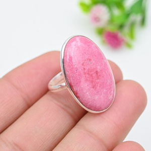แหวนเงินแท้ 925 ประดับพลอยหลากชนิด ดีไซน์ดั้งเดิมจาก Thulite ขายส่งราคาโรงงาน - Product Image 4