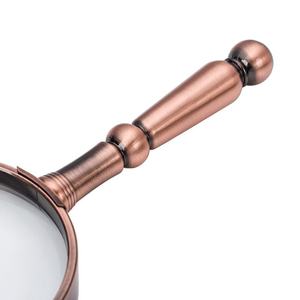 Loupe optique en métal doré, loupe de lecture de 75 mm pour personnes âgées, microscope, loupe pour lire des livres - Product Image 3