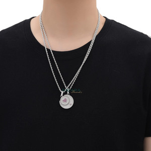 Colgante de Corazón con Moissanita, Chapado en Oro, Plata 925 con Detalles de Diamantes, Amuleto de Lujo, Unisex, para Uso Diario - Product Image 2