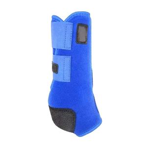 Bottes de protection en néoprène pour chevaux, couleur unie beige, avec sangle Velcro, soutien du pastèrnes pour l'entraînement et la course. - Product Image 3
