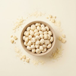 Makhana au fromage cheddar blanc (Noix de renard) |   Graines de lotus grillées, collation au fromage |   Fournisseur en gros de graines de nénuphar aromatisées - Product Image 6