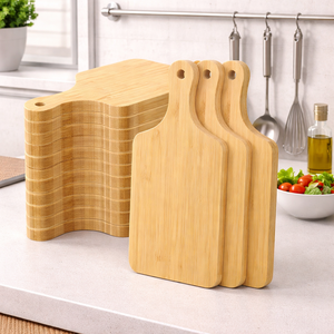 Juego de Tablas de Cortar Rectangulares de Bambú Premium con Asa, Apilables, Aptas para Lavavajillas, Ecológicas, Superficie Lisa para Uso en la Cocina - Product Image 1